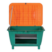 Conteneur à sel de déneigement 220 L rectangulaire avec glissière de prélèvement