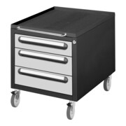Conteneur &agrave; roulettes STIER Premium avec 3 tiroirs, lxPxH 480x600x540 mm