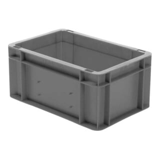 Conteneur de transport gerbable L300xl200xH145mm gris PP poignée traversante par