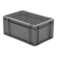 Conteneur de transport gerbable L300xl200xH145mm gris PP poignée traversante par-1