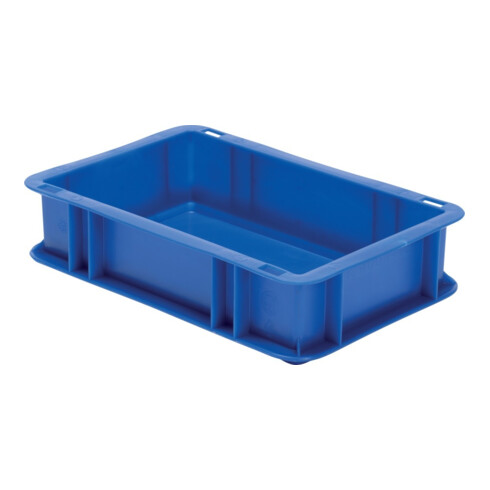 Conteneur de transport gerbable L300xl200xH75mm vert PP poignée traversante paro