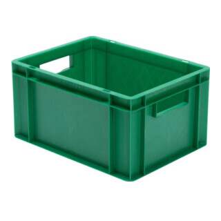 Conteneur de transport gerbable L400xl300xH210mm bleu PP poignée traversante par