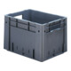 Conteneur de transport gerbable L400xl300xH270mm bleu PP charge lourde poignée-1