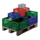 Conteneur de transport gerbable L400xl300xH270mm rouge PP poignée traversante pa-1