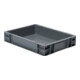 Conteneur de transport gerbable L400xl300xH75mm vert PP poignée traversante paro-1