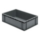 Conteneur de transport gerbable L600xl400xH175mm bleu PP poignée traversante par-1