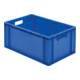 Conteneur de transport gerbable L600xl400xH270mm gris PP poignée traversante par-1