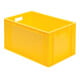 Conteneur de transport gerbable L600xl400xH320mm bleu PP poignée traversante-1