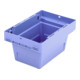 Conteneur réutilisable Bito sans accessoires/matières dangereuses / MB 32151 L300xL200xH153 mm, bleu pigeon