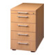 Conteneur sur pied Noyer 4 tiroirs-1