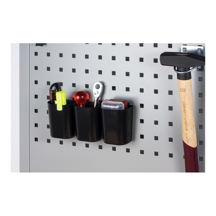Conteneur universel Kraftwerk pour paroi perforée, 90x75x50 mm, 5pcs.