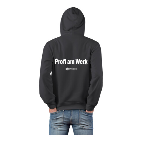 Contorion Hoodie schwarz "Profi am Werk"