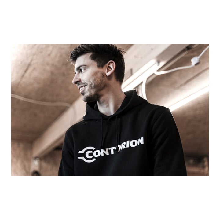 Contorion Hoodie schwarz "Profi am Werk"