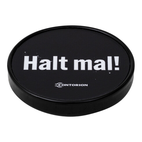 Contorion Magnet-Clip "Halt mal!", schwarz, Ø 6,7 cm