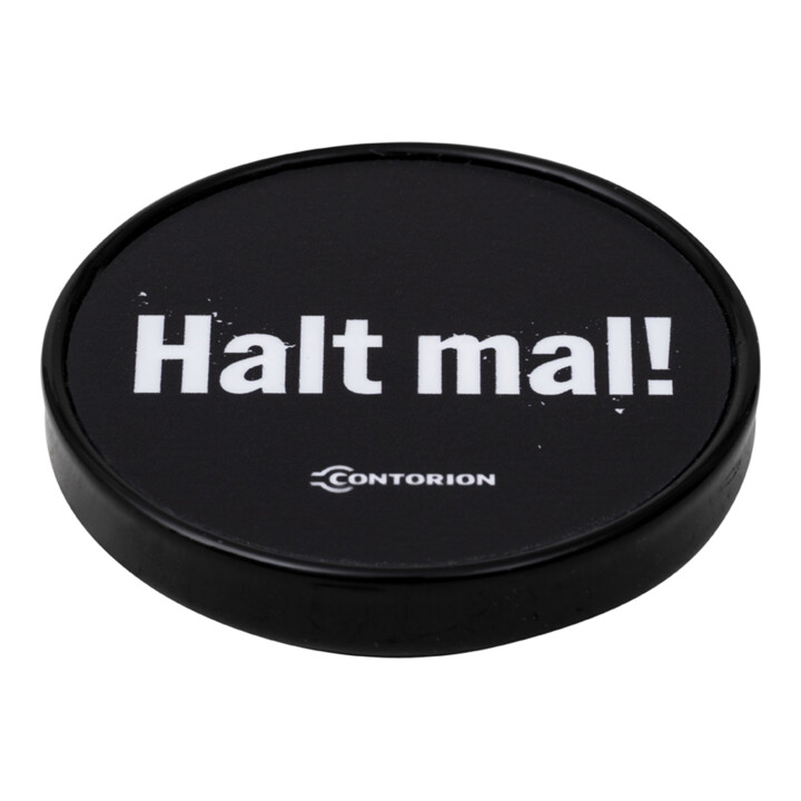 Contorion Magnet-Clip "Halt mal!", schwarz, Ø 6,7 cm
