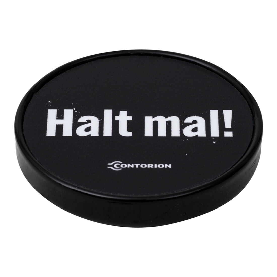 Contorion Magnet-Clip "Halt mal!", schwarz, Ø 6,7 cm