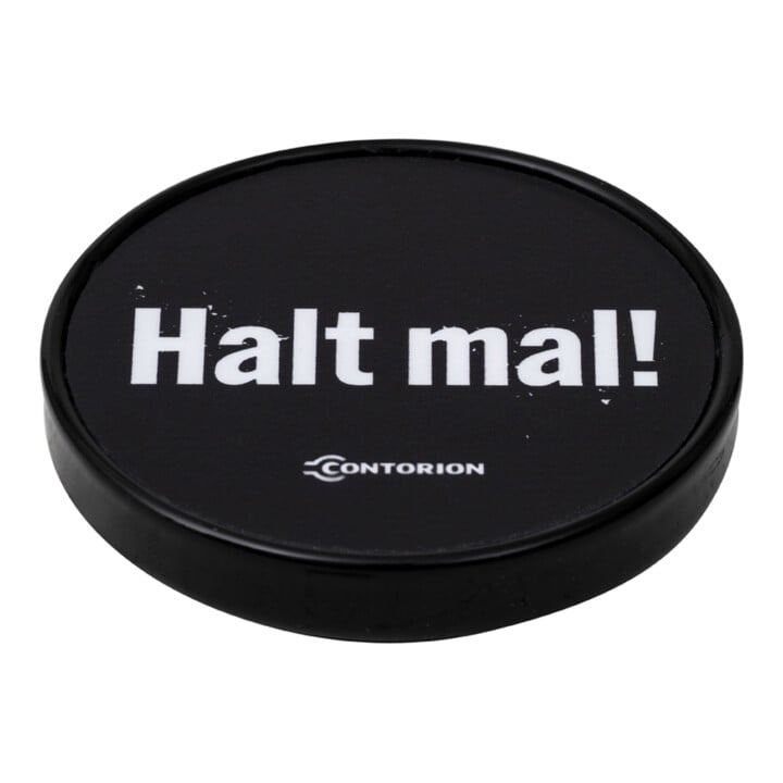 Contorion Magnet-Clip "Halt mal!", schwarz, Ø 6,7 cm
