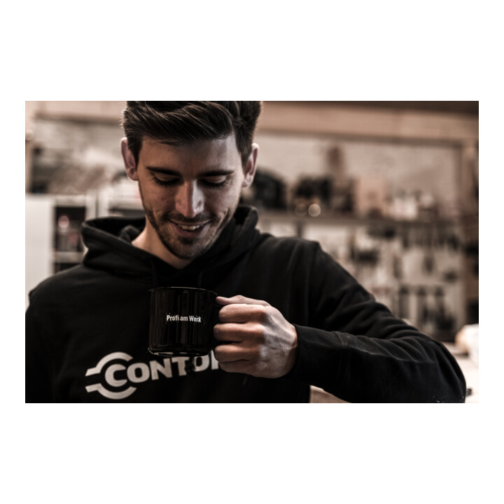 Contorion Metall-Tasse "Profi am Werk"