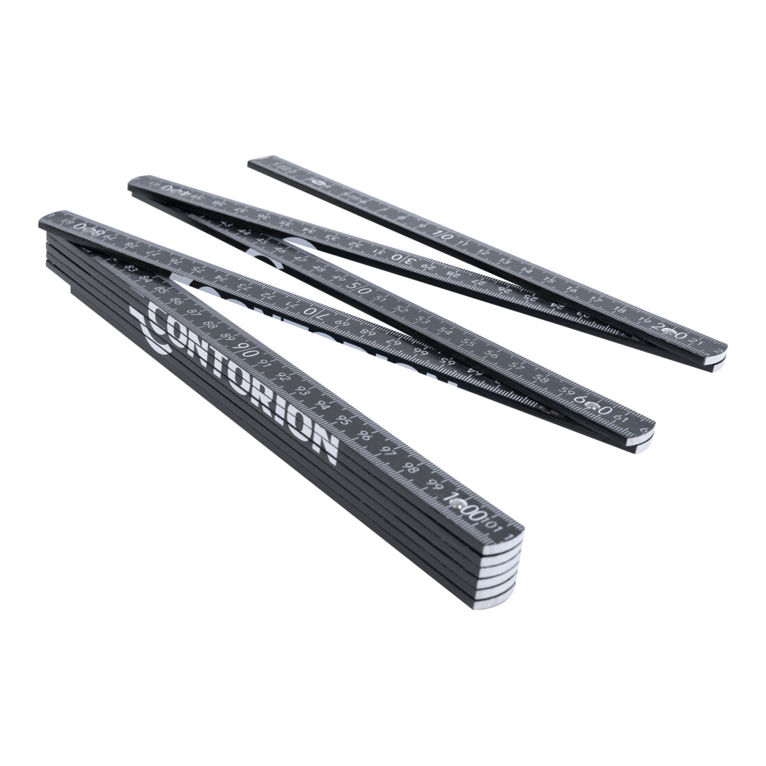 Contorion Metro pieghevole nero, con logo, 2m