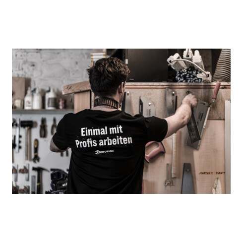 Contorion T-Shirt schwarz - ''Einmal mit Profis arbeiten''
