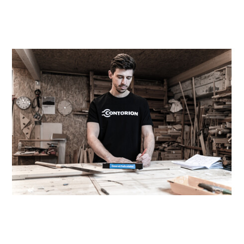 Contorion T-Shirt schwarz "Handwerker und stolz drauf"