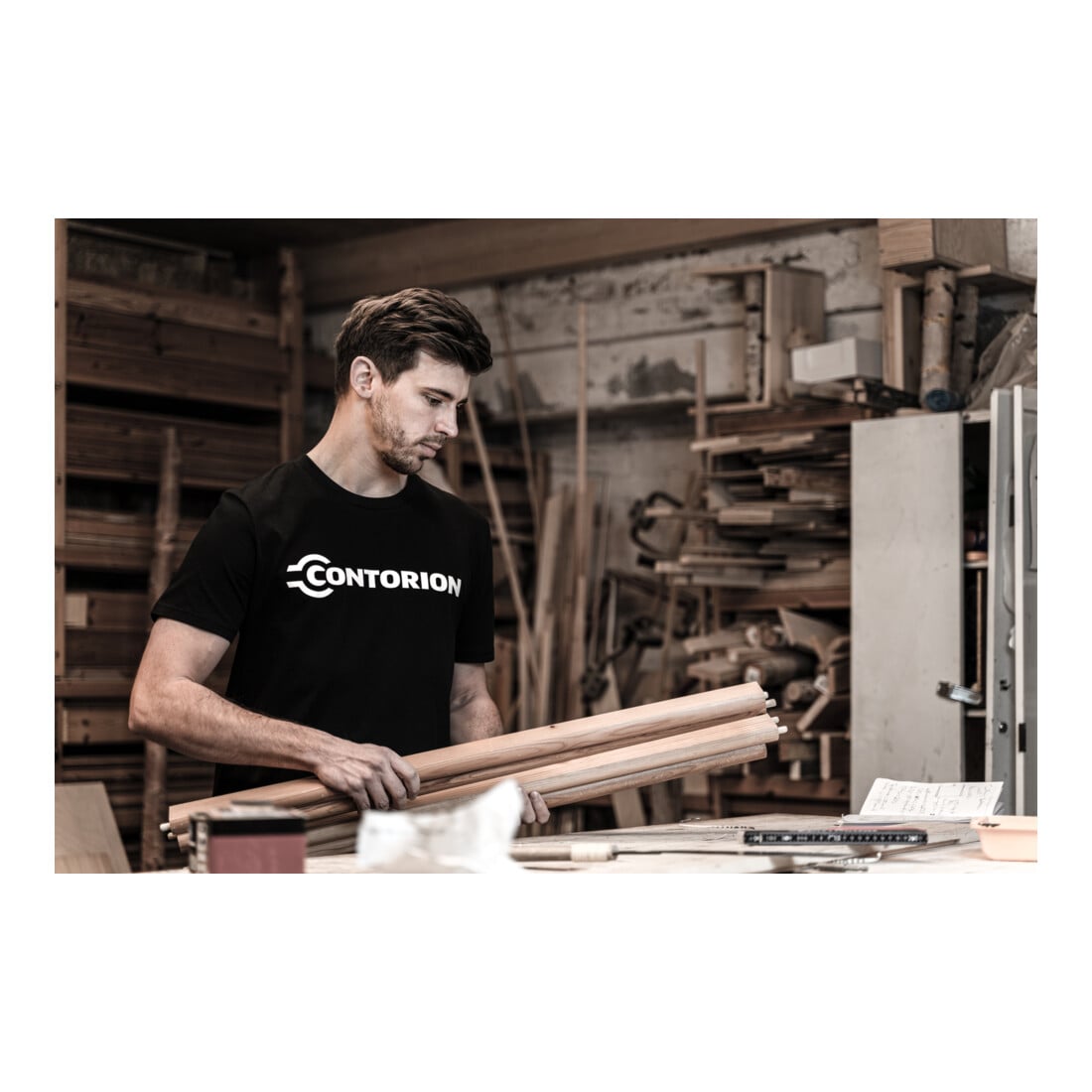 Contorion T-Shirt schwarz "Profi am Werk"