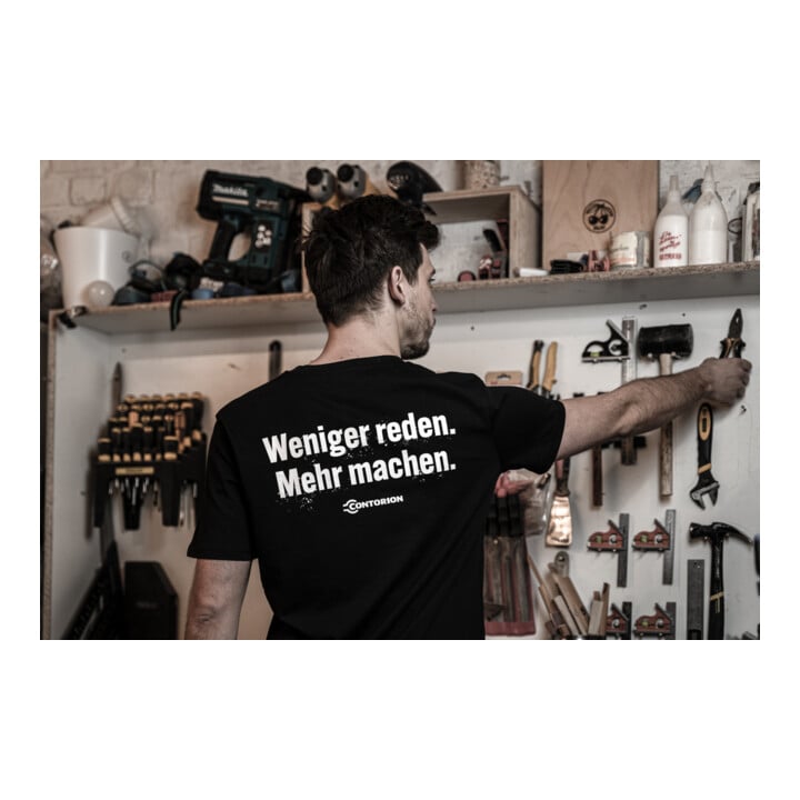 Contorion T-Shirt schwarz "Weniger reden. Mehr machen."