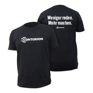 Contorion T-Shirt schwarz "Weniger reden. Mehr machen." M