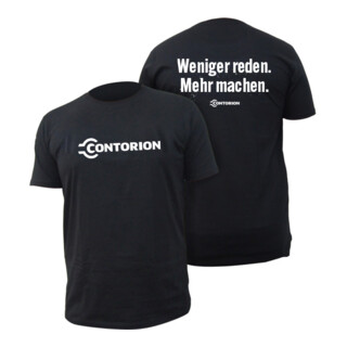 Contorion T-Shirt schwarz "Weniger reden. Mehr machen."