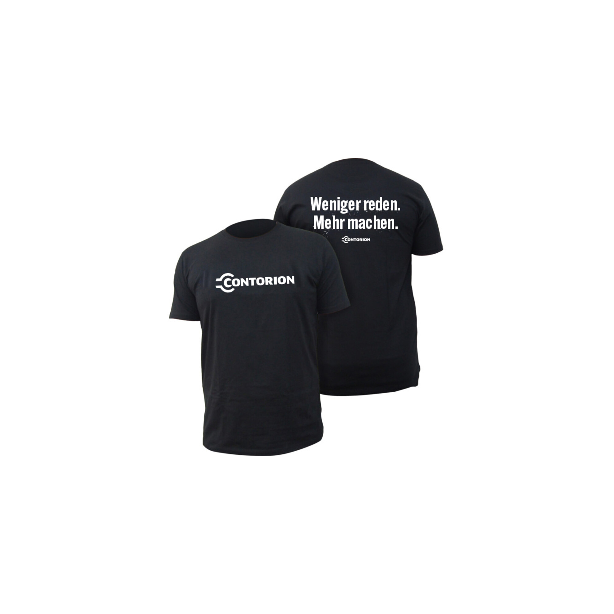 Contorion T-Shirt schwarz "Weniger reden. Mehr machen." XXXL