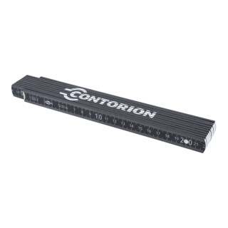 Contorion vouwmeter 2m zwart met logo