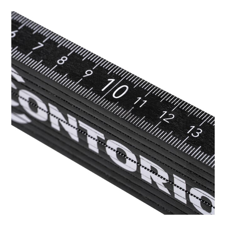 Contorion Zollstock 2 m schwarz mit Spruch