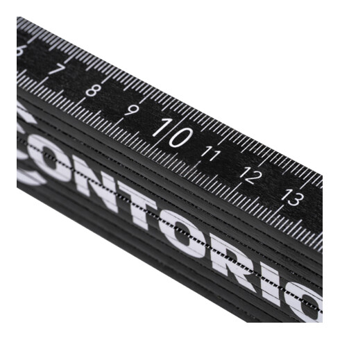 Contorion Zollstock 2 m schwarz mit Spruch