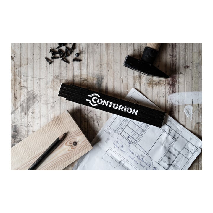 Contorion Zollstock 2 m schwarz mit Spruch