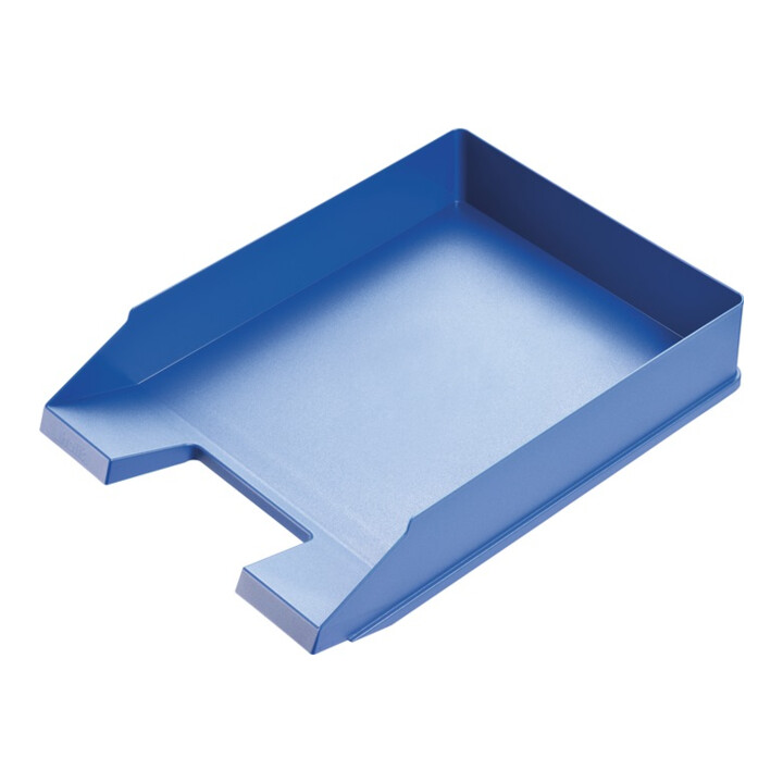 Corbeille à courrier pour DIN A4-C4 plastique bleu H67xl245xP347 mm avec zone de