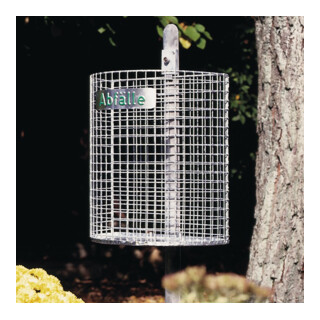Corbeille à déchets H400×I430×P210mm 27l grille métallique galvanisée avec fond perforé