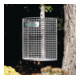 Corbeille à déchets H400×I430×P210mm 27l grille métallique galvanisée avec fond perforé-1