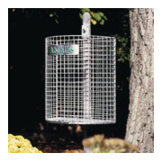 Corbeille à déchets H400×I430×P210mm 27l grille métallique galvanisée avec fond perforé