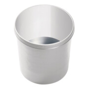 Corbeille à papier 12 l H. 270 x D. 260 mm avec bord manche plastique gris clair-1