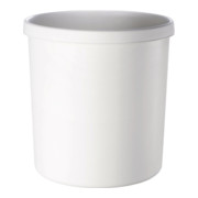 Corbeille à papier 18 l H. 310 x D. 295 mm avec bord manche plastique gris clair-1