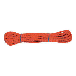 Corde multiusage L. 10 m D. 8 mm orange