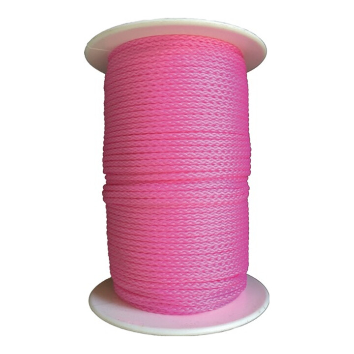 Cordeau de paveur L. 100 m 100 kg polypropylène rose