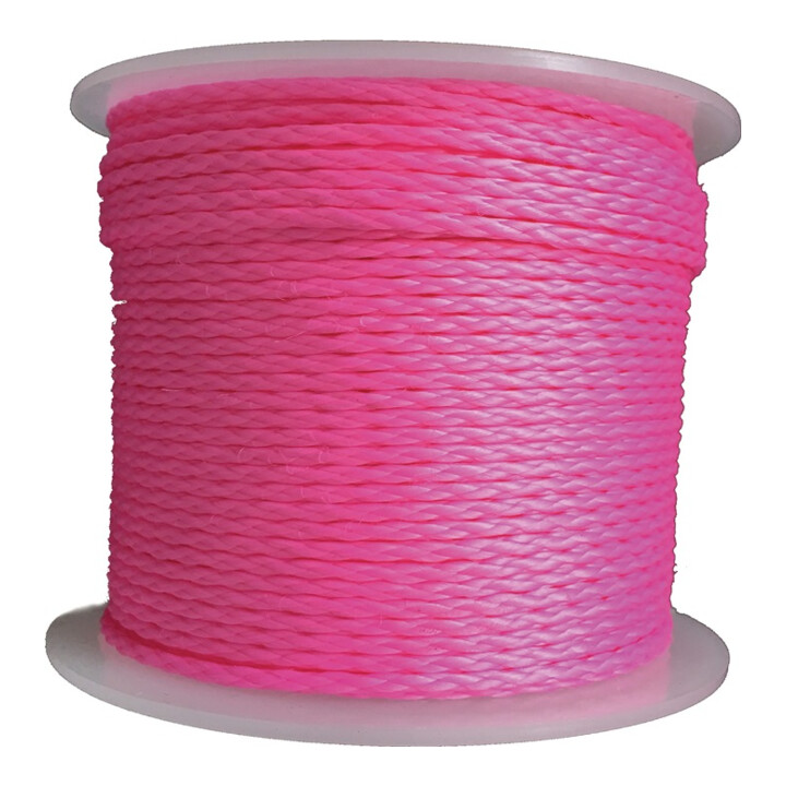 Cordeau de paveur L. 100 m 60 kg polypropylène rose