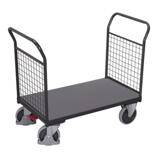 Cordes Doppel-Stirnwandwagen mit Draht RAL 7016