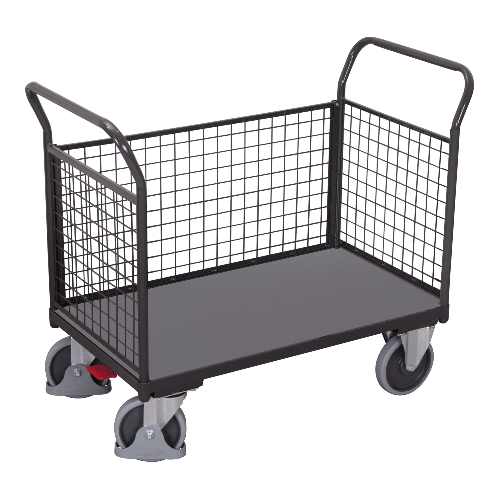 Cordes Dreiwandwagen mit Draht RAL 7016