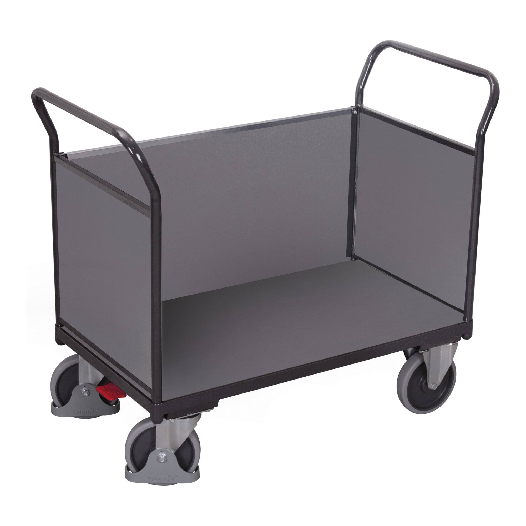 Cordes Dreiwandwagen RAL 7016 Holzoberfläche ; VARIOfit