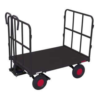 Cordes Handpritschenwagen mit 2 Rohrgitterwänden RAL 7016
