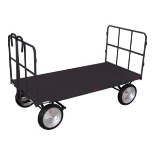 Cordes Handpritschenwagen mit 2 Rohrgitterwänden RAL 7016