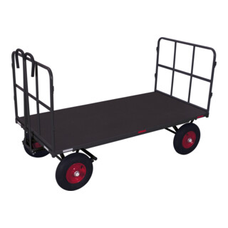 Cordes Handpritschenwagen mit 2 Rohrgitterwänden RAL 7016
