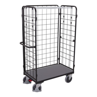 Cordes Paket-Dreiwandwagen hoch RAL 7016